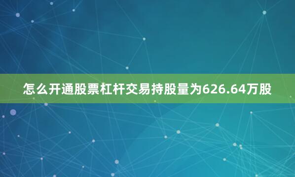 怎么开通股票杠杆交易持股量为626.64万股